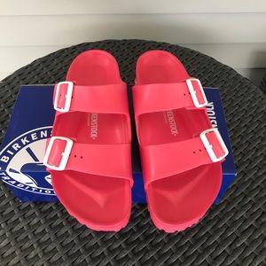 Pink Rubber Birkenstock sandals